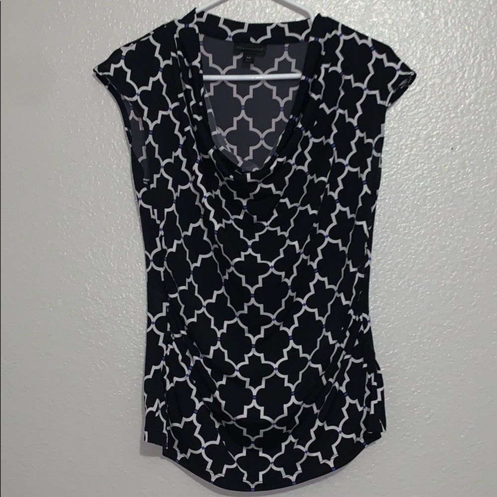 Black and white blouse
